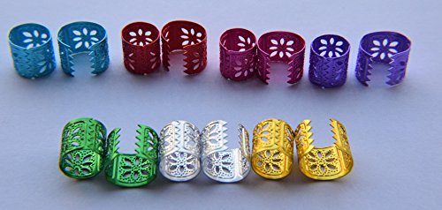 Hair Dreadlock Beads Adjustable Braids Cuffs Clip 9x8mm Pack of 100Pcs