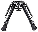 OTW 2 in 1 Bipod + Rail Mount Adapter 6 Inch to 9 Inch Adjustable Height Spring Return Sniper Hunting Rifle Bipod Sling Swivel Stud Mount (Rail Mount Adapter Included)