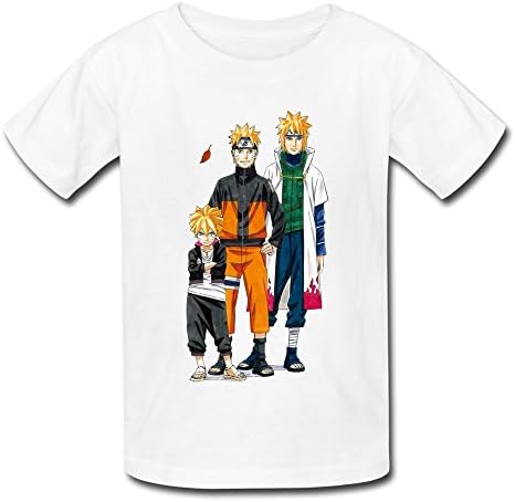 ToWi Kid's Naruto Evolution O-Neck T Shirt White M