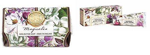Michel Design Works Oversized Triple Milled Bath Soap Bar and Natural Hand Cream - Magnolia