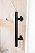 Barn Door Handle with Flush Pull - 12in Handle, 8 5/8in Flush Pull - Heavy Duty, Durable Powder Coated Black Finish, Includes Installation Bolts - Adds Antique, Rustic Look to Fences, Closets, Garage