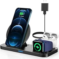 Yemo 3 in 1 Wireless Charger, Charging Station for Apple Products Compatible with Airpods Pro, Apple Watch Series Se 6 5...