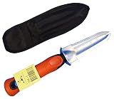 Tucson Tools Heavy Duty 13.5" Digging Knife with Sheath for Metal Detecting, Prospecting with Comfortable Rubber Handle