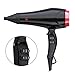 Jinri Professional Salon Hair Dryer 1875W AC Motor Blow Dryer 3 Heat 2 Speed Setting Cool Shot Black