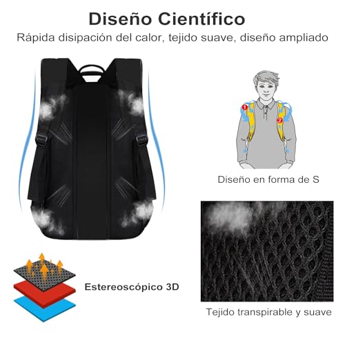Mochila para Laptop de 17.3 pulgadas,Mochila Impermeable,Mochila de viaje extra grande para hombre y mujer,50X35X19cm，Tiene un puerto de carga USB, apto para portátiles de 17,3 pulgadas