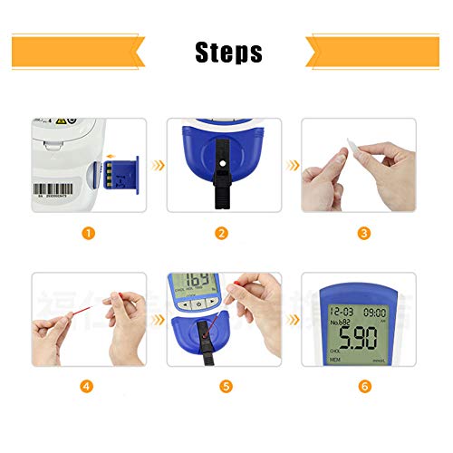 DZWJ Blood Cholesterol Test Kit Digital Meter Cholesterol and Triglycerides Monitor Meter for Glucose Cholestrol Triglycerides - Thumbnail 6