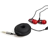 LENTION Earphone Holder / Headphone Keeper / Cable Turtle Organizer / Winder Case for iPhone, iPod, Samsung, Sony, MP4, Earbud And More (Black)