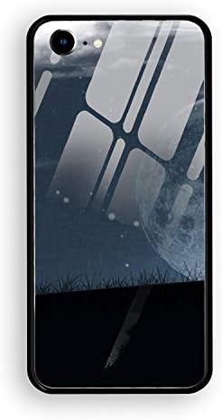 iPhone 8 Case,iPhone 7 Case,Full Moon Tempered Glass Hard Shell TPU Soft Bumper Slim Shockproof Full Protective Cover for Women Men