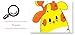 Kappier Cute Giraffe Height Measurement Growth Chart in Inches and Centimeters Removable Wall Decals