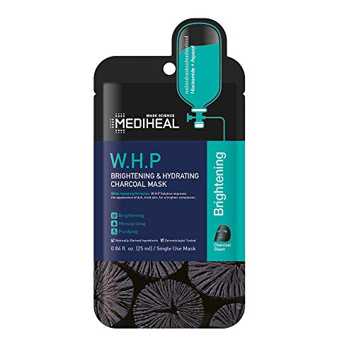 MEDIHEAL Official [Korea's No 1 Sheet Mask] W.H.P Brightening & Hydrating Charcoal Mask (5
