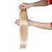 Grammy 18 Inch 7pcs Remy Clips in Human Hair Extensions 70g with Clips for Highlight (18inch, 24 Beige Blonde)