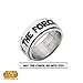 Star Wars Jewelry Men's May The Force Be with You Stainless Steel Spinner Ring, Size 9