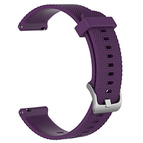ECSEM 1pc Small 20mm Replacement Silicone Bands for Garmin Forerunner 645 & Forerunner 645 Music GPS Smartwatch, I