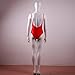 Wuxh Women's Sexy Bodycon One Piece Backless Swimsuit Swimwear Bikini (Small, Red)