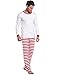 Avidlove Women Men Christmas Winter Pajamas Long Sleeve and Stripe Bottoms Cotton PJ Set, M_white, Medium