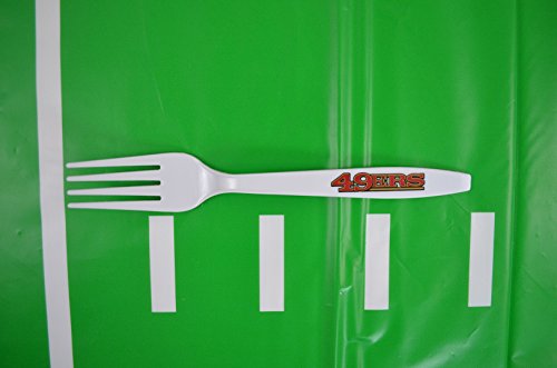 Duck House Official National Football Fan Shop Authentic NFL Tailgate Party Kit Bundle for 20 Fans - Table Setting and More (San Francisco 49ers)