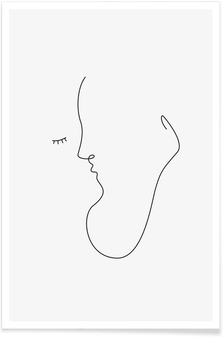 Juniqe® Posters 60x90cm Black & White Couples - Design „Missing“ (Format: Portrait) - Pictures, Art prints & Prints by independent artists designed by Wuukasch