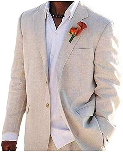 Aokaixi Mens Suit 2 Button Beach Wedding Tuxedos for Men Grooms Jacket Pants