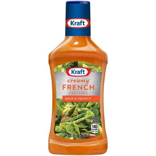 KRAFT CREAMY FRENCH DRESSING, 16-OUNCE PLASTIC BOTTLES (PACK OF 2)