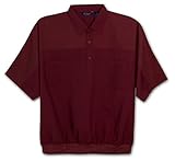 LD Sport Big and Tall Short Sleeve Solid Banded Bottom Knit Shirt