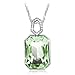 QIANSE Necklace Gifts for Her Garden Mist Pendant Necklace for Women Crystal Necklace Jewelry for Women Birthday Gifts for Women Daughter Mom Sister Christmas Birthday Gifts