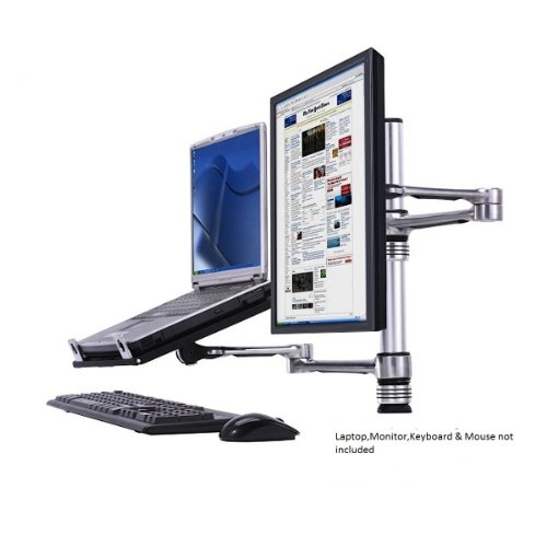 Atdec Visidec VF-AT-NBC Notebook Arm and Monitor Arm Pole Mount Combination