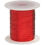 Remington Industries 28SNSP.25 28 AWG Magnet Wire, Enameled Copper Wire, 4 oz., 0.0135" Diameter, 507' Length, Red