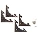 Dophee 4Pcs 58x58mm Vintage Metal Decorative Furniture Jewelry Box Corner Bracket Desk Edge Cover
