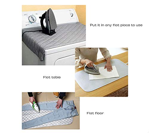 YUPPIE TONE Ironing Blanket Mat Laundry Pad Portable Folding Cotton Ironing Blanket 60 x 120 cm