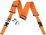 DiMarzio DD2200OR 2 Inch Nylon ClipLock Guitar Strap Orange w/Bonus RIS Picks (x3) 663334034747
