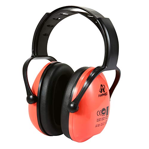 Amplim Ear Muffs for Noise Reduction | Noise Cancelling Headphones for kids Toddlers Teens | American ANSI, European CE, and Australian Standards Certified Earmuff - Coral