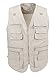 LUSI MADAM Men's Poplin Outdoors Travel Sports Pockets Vest US XL/Asia 4XL Off-White
