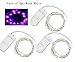 Pack of 3 sets LED Moon Lights 20 Micro Starry LEDs on Silver Extra Thin Copper Wire, 2 x CR2032 Batteries Required and Included, 3.5 Ft (1m) for DIY Wedding Centerpiece or Table Decorations (Purple)