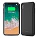 Battery Case Compatible with iPhone XS Max 2018, 5000mAh Rechargeable External Portable Battery Charger Pack Slim Extended Power Bank Backup Charging Protective Case for iPhone XS Max 6.5 inch (Black)