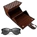 4 Slots Foldable Checkered Sunglasses Travel Organizer Case Multiple PU Vegan Leather Eyeglass Display Storage Box for Men Women