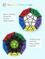 ROXENDA Dodecahedron Cube Pentagon Speed Cube Black view 3