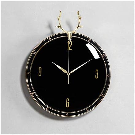 北欧の純銅鹿の頭壁時計リビングルームモダンミニマリストファッションクリエイティブ時計パーソナリティホーム雰囲気壁時計 色 A