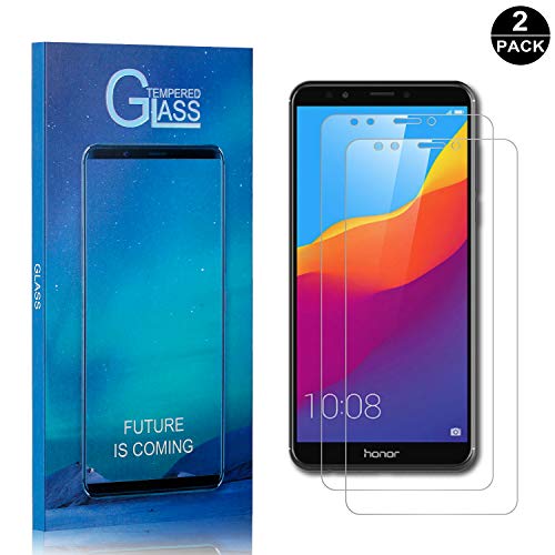 Huawei Honor 7C Tempered Glass Screen Protector, UNEXTATI Premium Scratch Resistant Screen Protector, HD Clear Tempered Glass Film for Huawei Honor 7C (2 Pack)