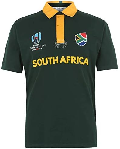 South Africa Rugby World Cup 2019 Short Sleeve Jersey Mens Green Fan Top Shirt