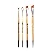 AIT Art Paint Brushes, Set of 8 Includes Angle Shaders, Filberts, and a Fan, Handmade in USA to Last Longer Without Shedding or Breaking, Allowing Painting with Brushes That Artists Trust to Perform