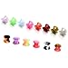 Jovivi Pack of 28 Mixed Colors Ultra-Thin Soft Silicone Double Flared Flexible Flesh Tunnel Plugs Gauges 0G