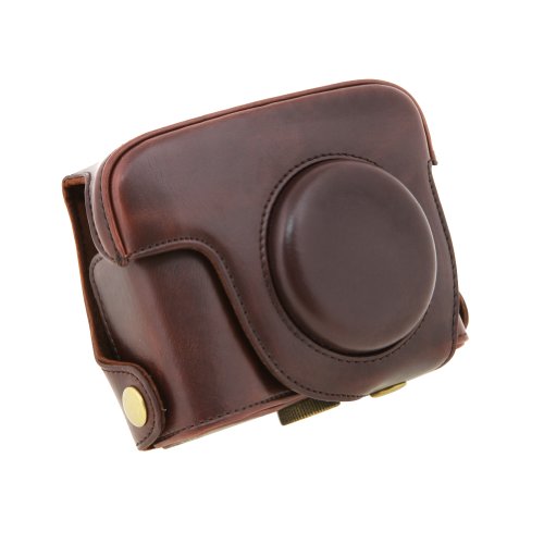 TARION Coffee PU Leather Case Bag for Canon G16 Protective Detachable Digital Camera