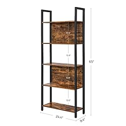 VASAGLE ALINRU Storage Shelf, Bookshelf with 5