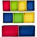 KC CUBS Clean N Tidy Children's Wood & Fabric Toy Organizer & Storage Rack Display for Boys & Girls Kids Playroom, Baby Nursery, Classroom Daycare and Toddler Bedrooms with 9 Bins, Primary Colors