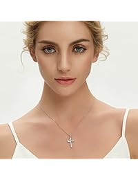 YL Cross Necklace Sterling Silver Angel Wings Pendant Infinity Earrings Bracelet Ankh Cross Christian Baptism Gift Religious Jewelry