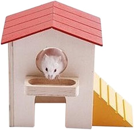 Hecoribe Wonderland Hamsters Eco Wooden Perch Toy Chinchillas Guinea Pig Squirrel Small Animal Cage Accessories House