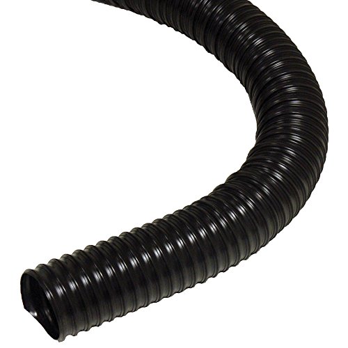 Rubber-Cal Urethane Flex (Medium Duty) Material Handling Hoses - 10" ID x 5ft Length Hose - Black (Fully Stretched) - Thumbnail 2