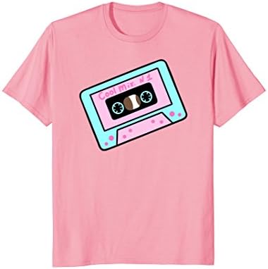 Mens Kawaii pastel goth classic Cartoon tape T shirt Small Pink