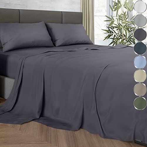 DECOLURE 100 Organic Bamboo Sheets Queen Set 4 pcs Luxury Bamboo