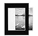 Golden State Art, 10 Pack Pre-Assemble 11x14 Photo Mat Set for 8x10 Picture, with Backing Board, Pre-Pasted Tape, Slip-in Mat, Photo Framing Mattes, Incudes Ctrystal Sleeve Bags (Black)
